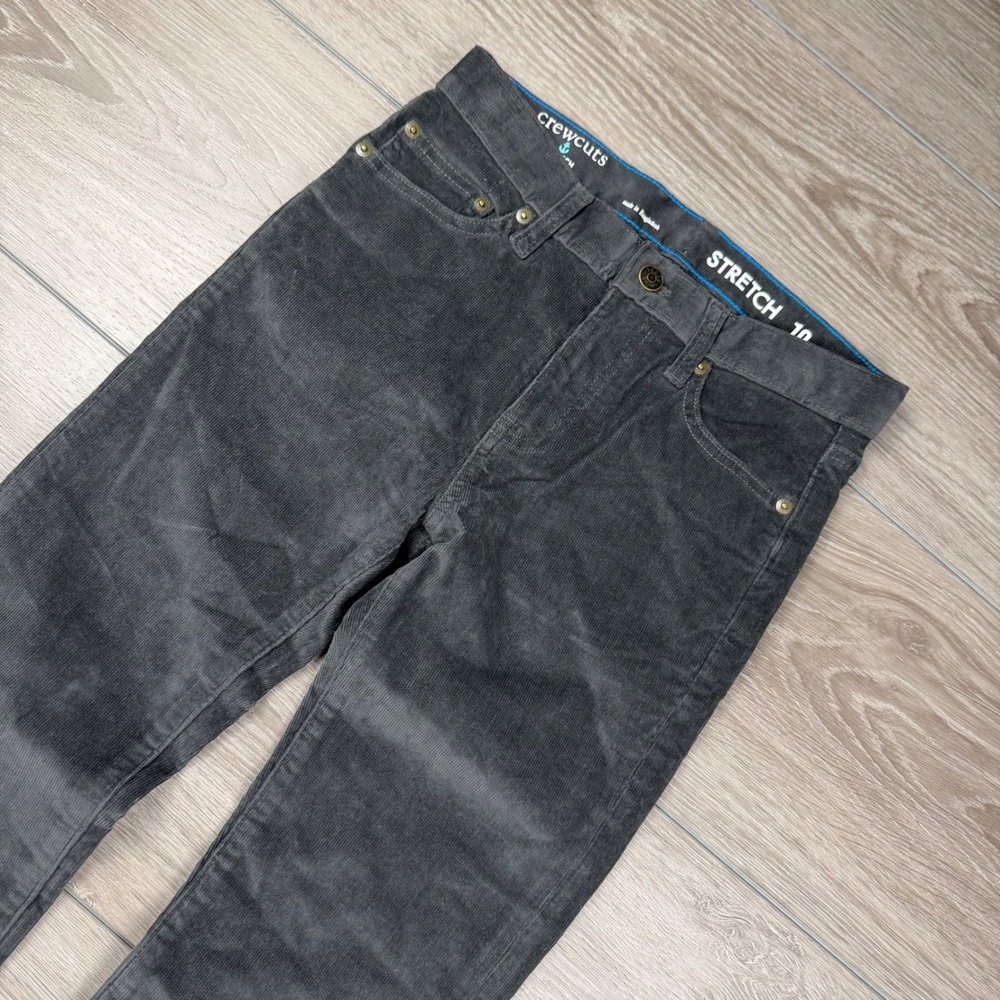 Crewcuts Boys Pants Stretch Corduroy Charcoal‎ Grey 10